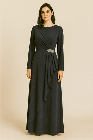 Dark Blue Modest Dress