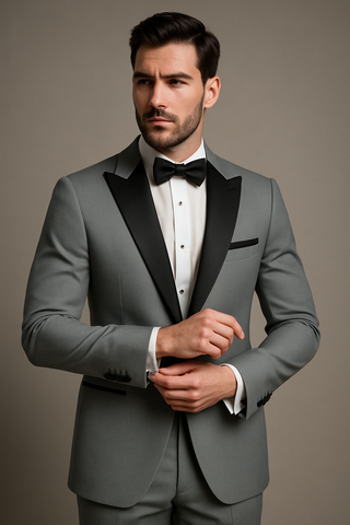 Plus Size Grey Tuxedo