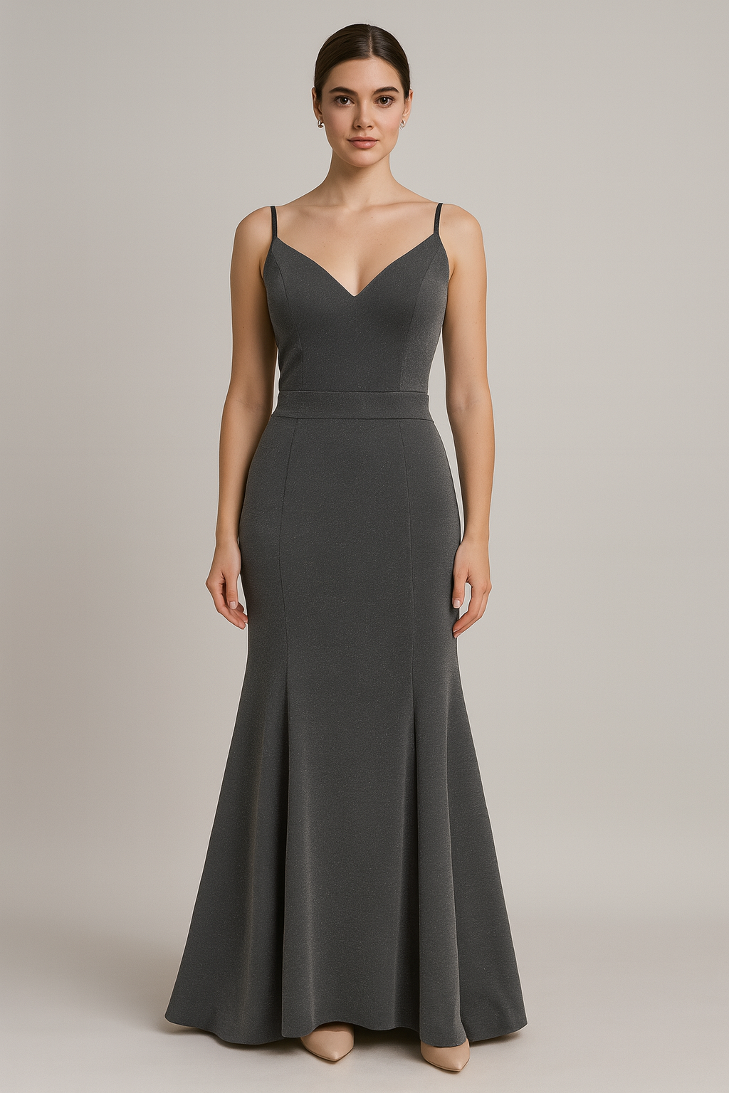 Metallic Grey Gown