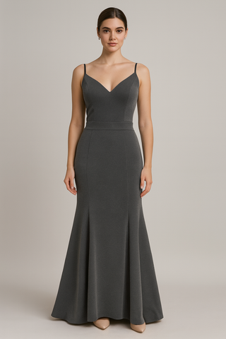 Metallic Grey Gown