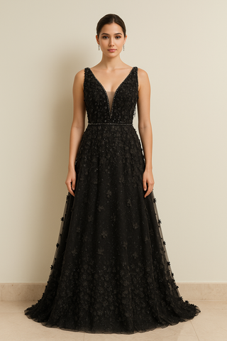 Black Ball Gown