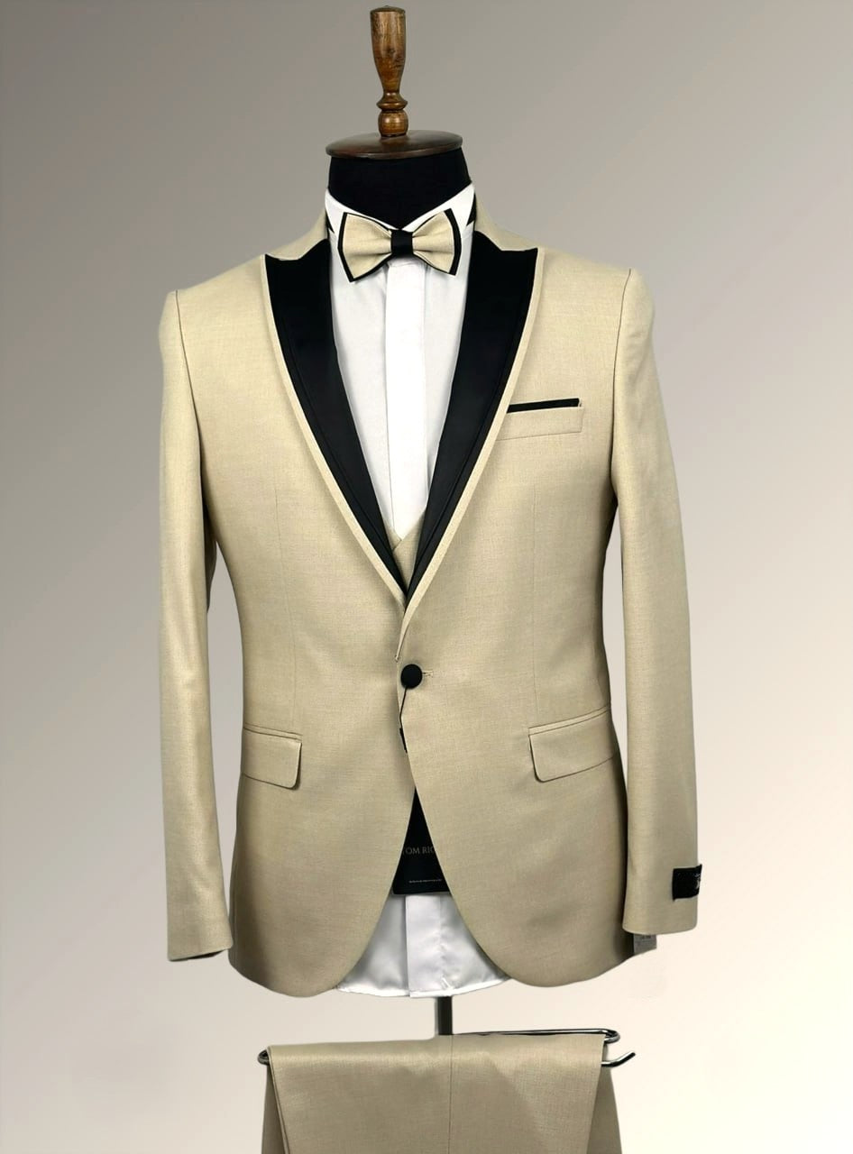 Beige Tuxedo Set