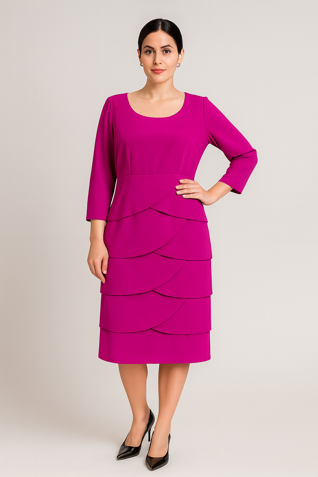 Plus Size Ruffle Dress