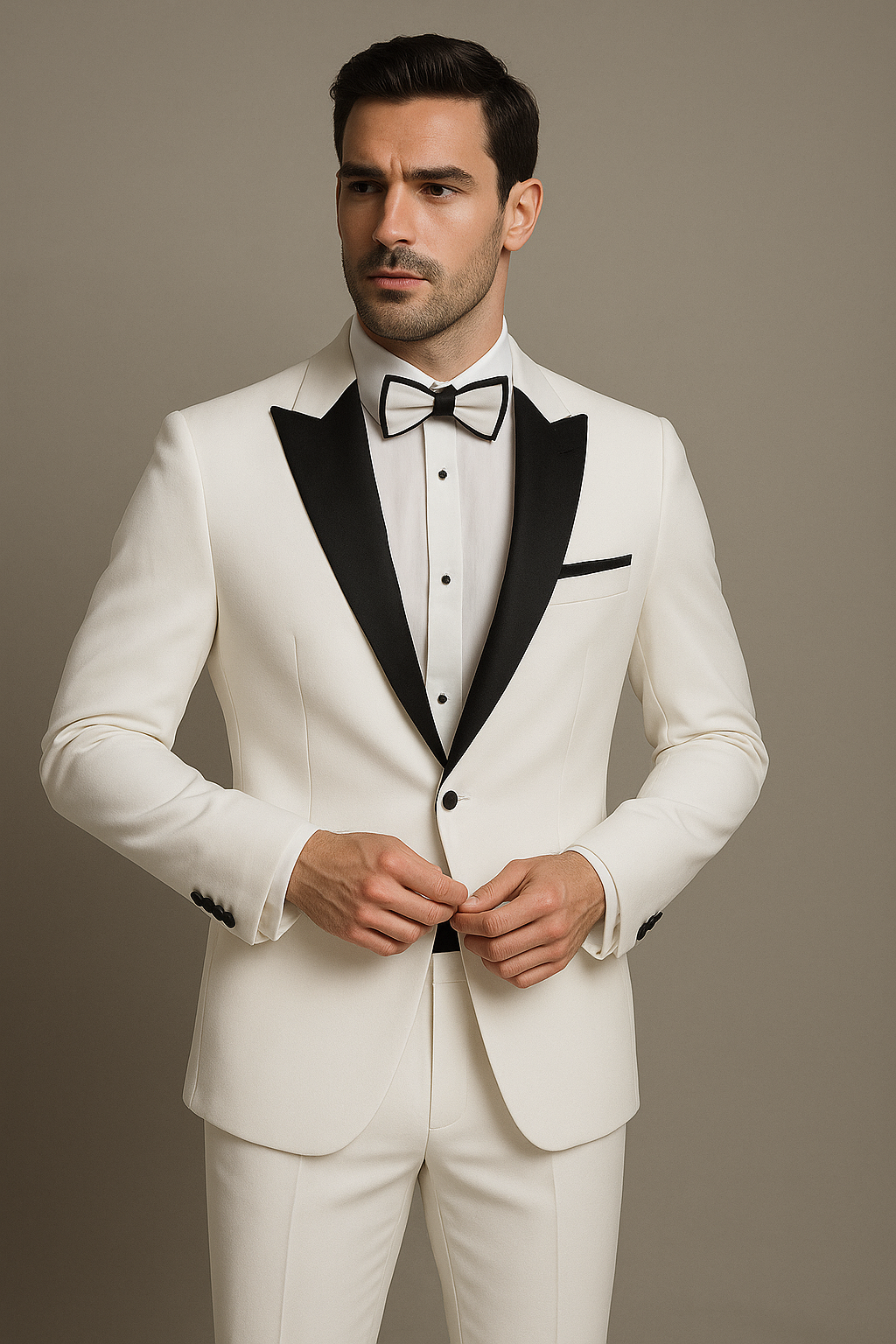 Plus Size White Tuxedo