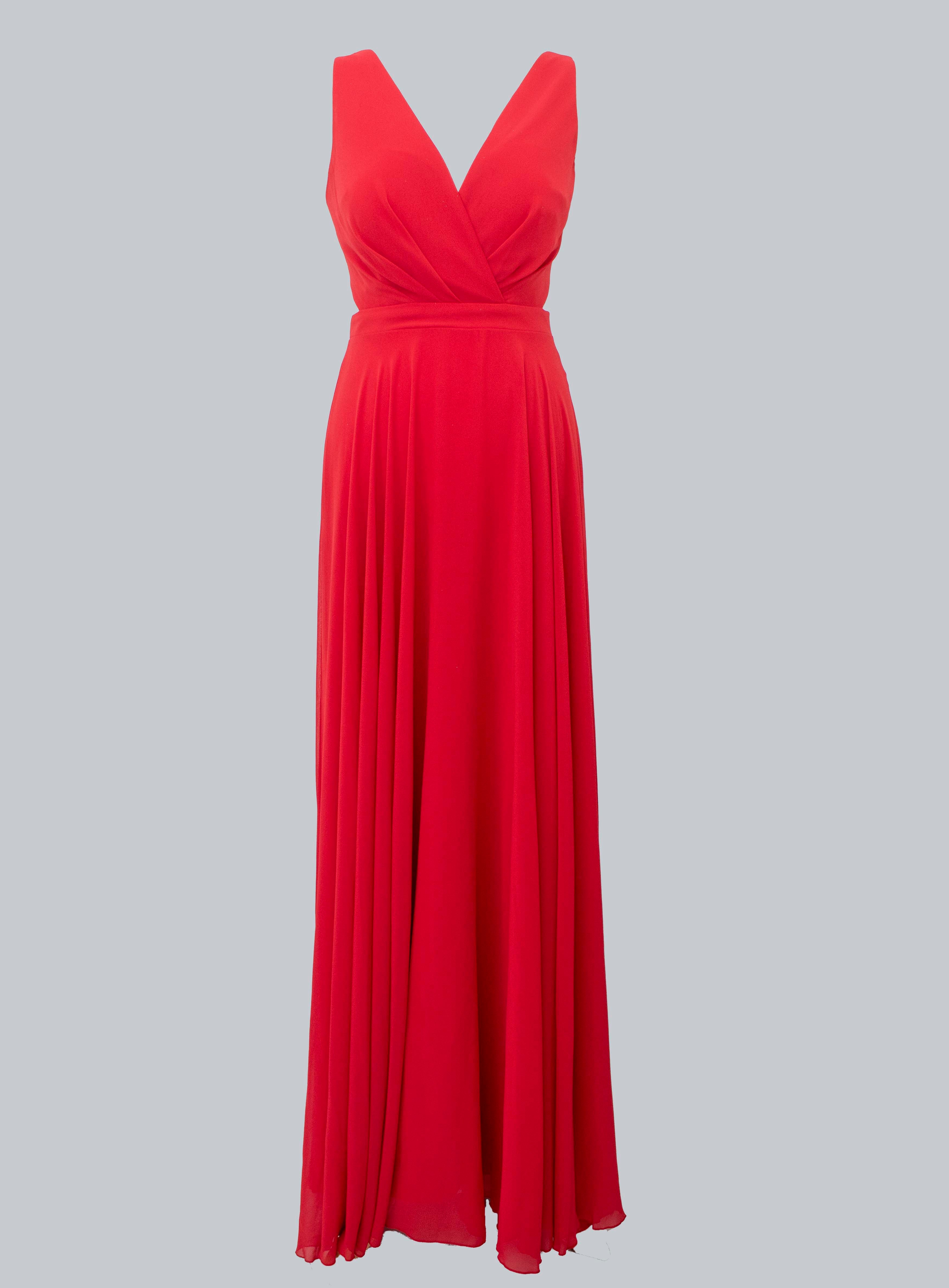 Red Evening Maxi Dress