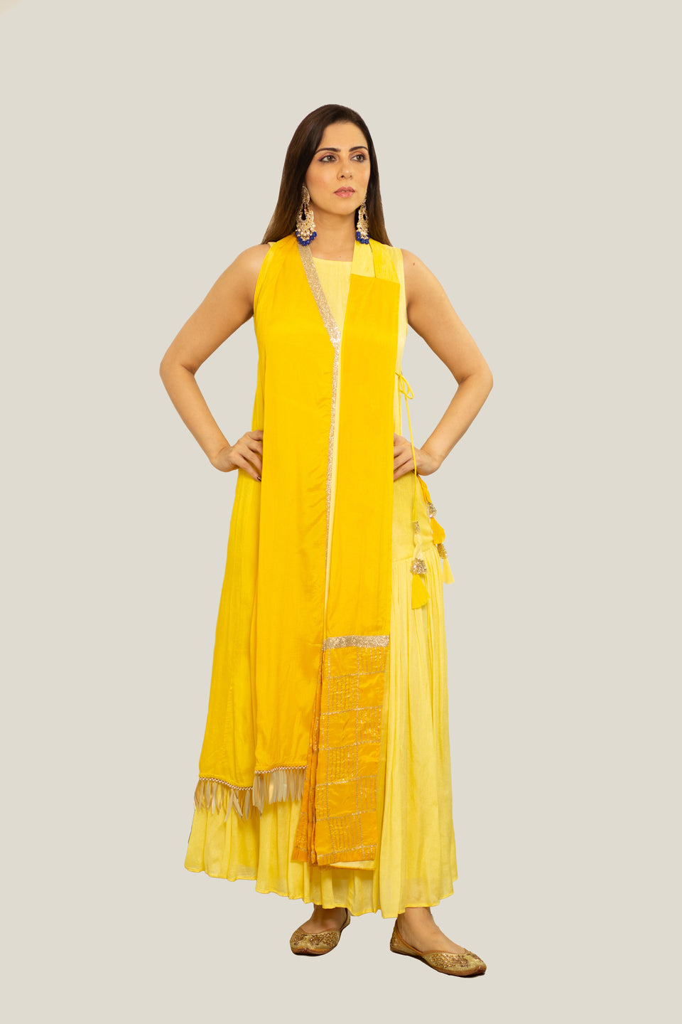 Indowestern Shrug Dress