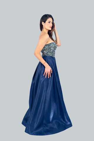 Evening Silk Gown