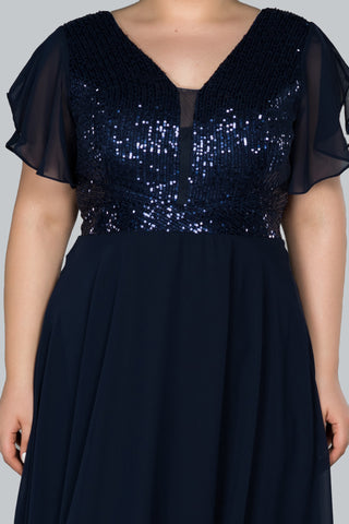 Plus Size Sequin Short Dress