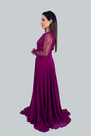 Modest Georgette Gown